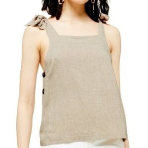 3/$15 Topshop Polly Tie Linen Tank